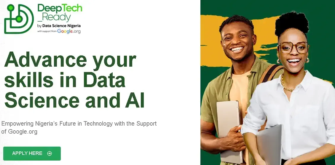 A group of young Nigerians participating in a hands-on data science and AI training session under the 3MTT Deep Tech_Ready program.