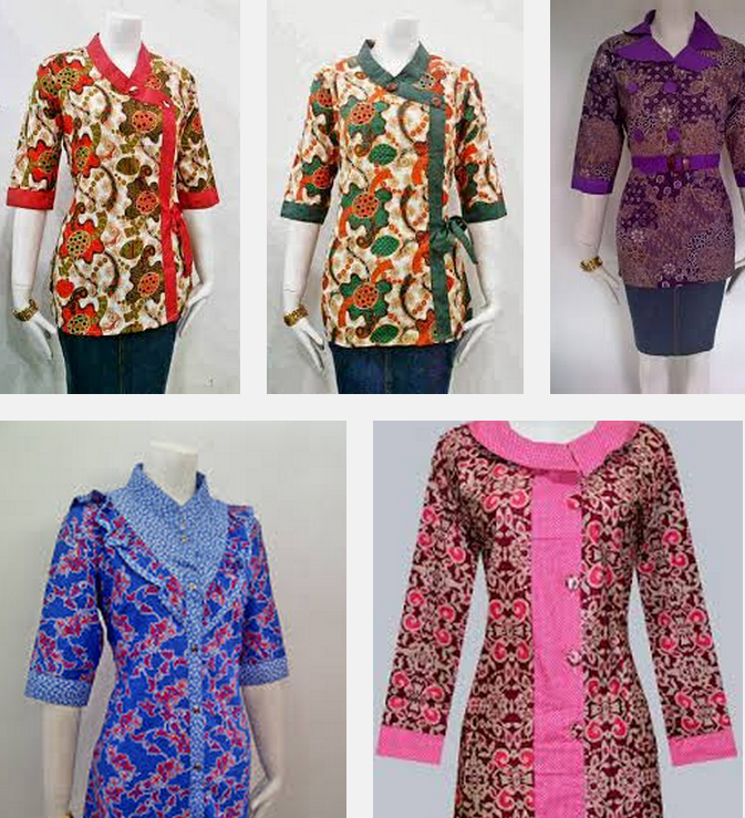 Inspirasi 15 Model Baju Batik Atasan Muslim Untuk Orang Gemuk