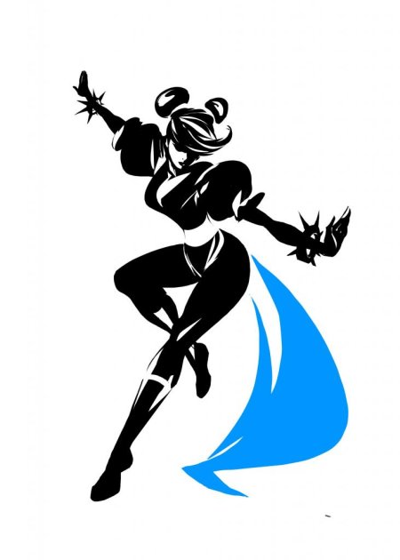 sho murase ilustrações singelas minimalistas espaço negativo mulheres super heroínas Chun-Li