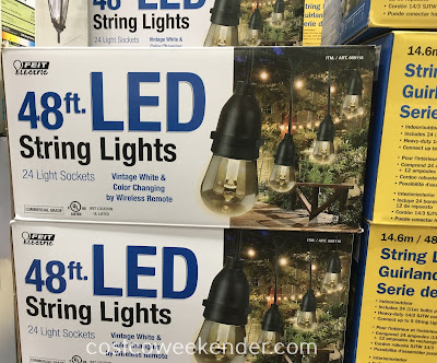 Brighten up your outdoor entertaining with the Feit Electric 48ft LED String Lights