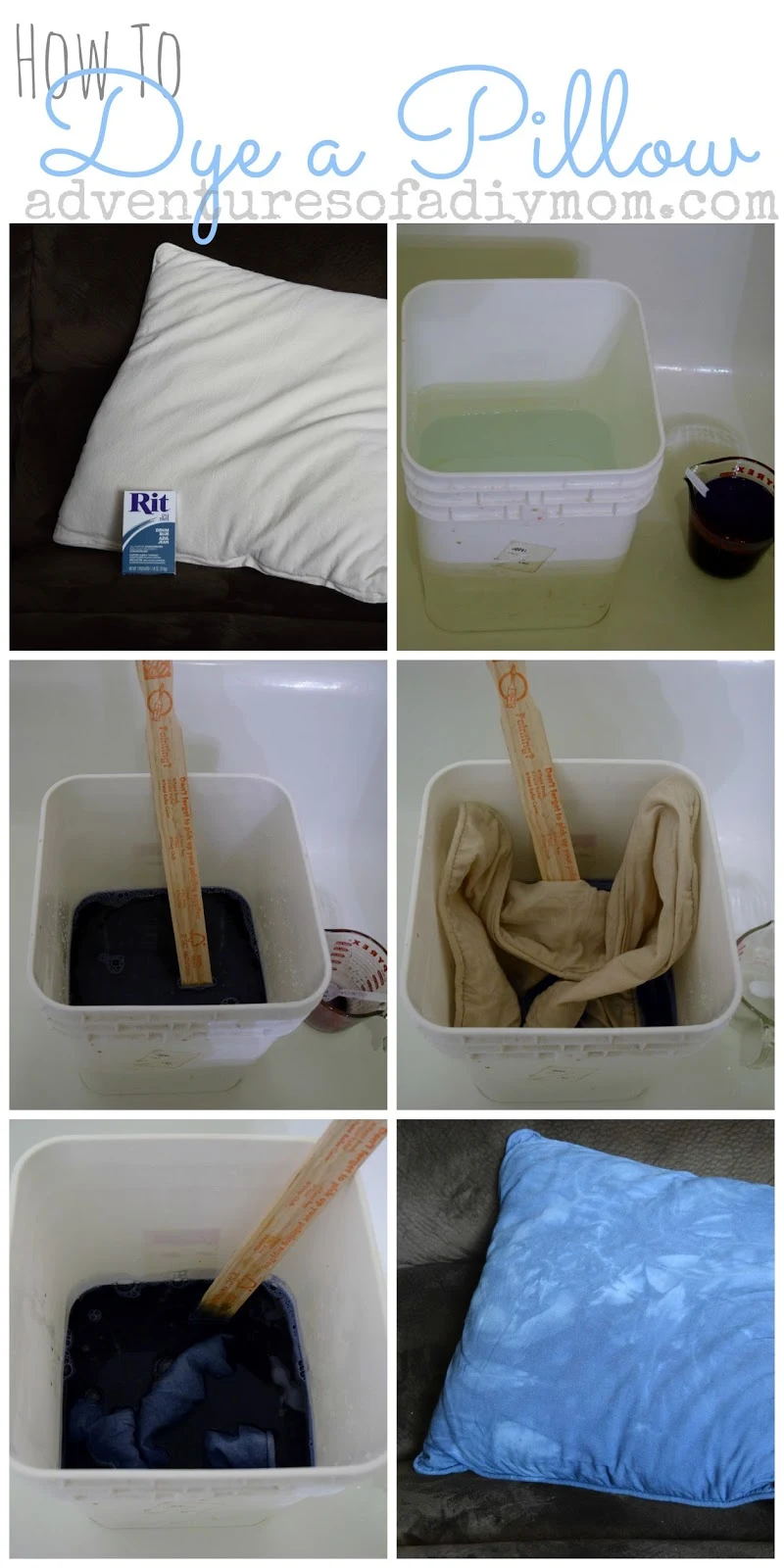 How to Dye a pillow - step by step