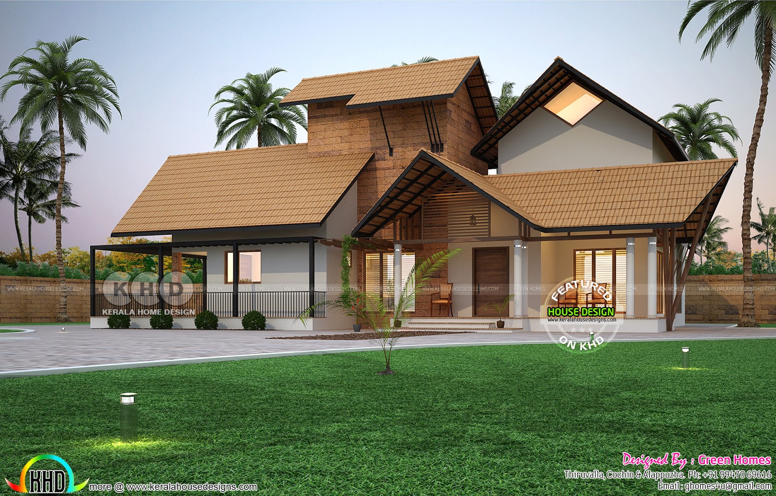 2350 sq ft traditional house  with nadumuttam  Kerala  home  