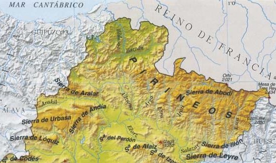 navarra reino frontera límite españa francia pirineos