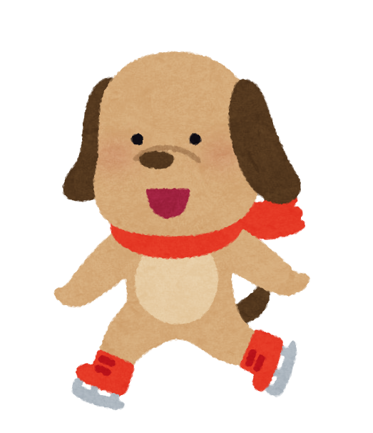 アイススケートをする動物のキャラクター かわいいフリー素材集 いらすとや