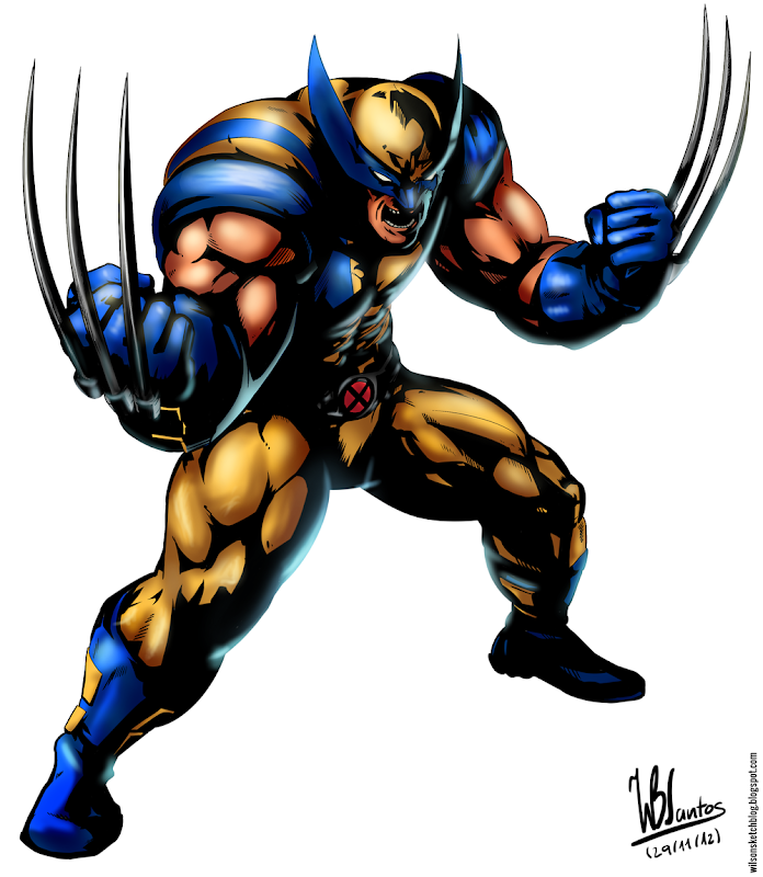 Study of the artwork from Marvel vs Capcom 3: Wolverine