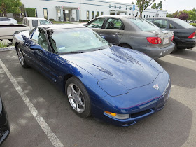 Corvette getting collision repairs at Almost Everything Auto Body.