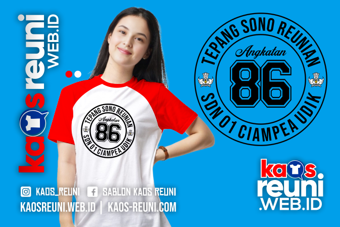 SDN 1 Ciampea Udik - Desain Sablon Kaos Reuni Alumni