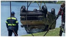 Polícia retira carros submersos de lago em Doral; busca conexões com homicídios