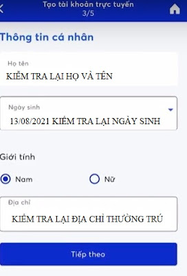 Bước 8: Kiểm tra lại thông tin