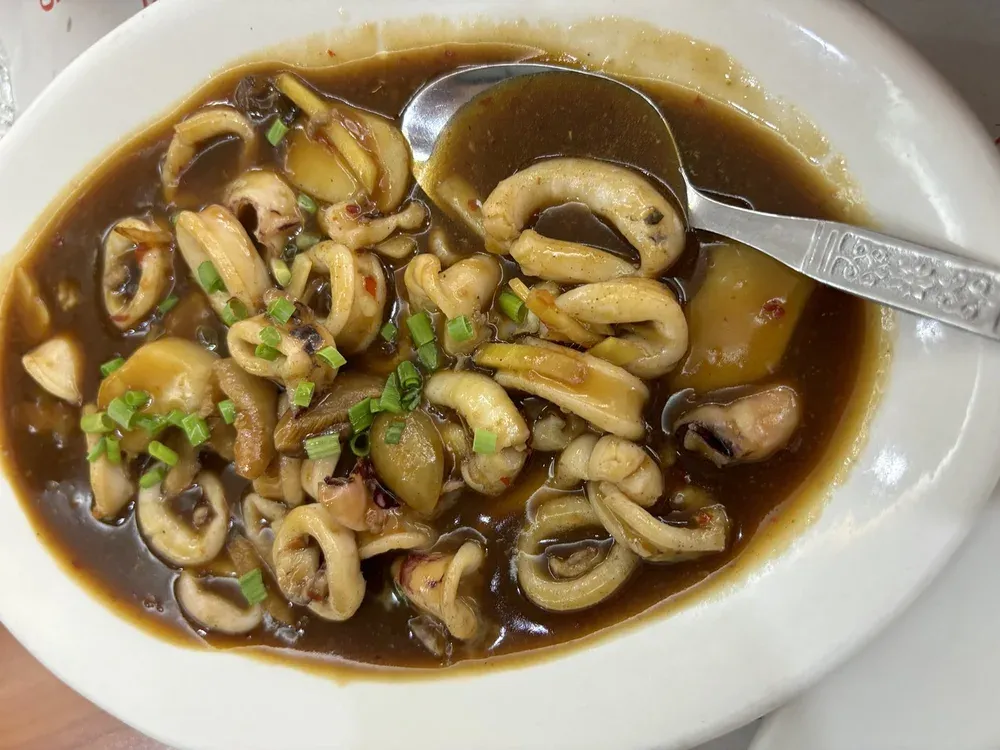 Sauteed Squid with Kumpao sauce at Dory's Restaurant