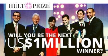 How will you change the world with US$1 million? Apply now for  Hult Prize Student Enterprise Challenge 2018