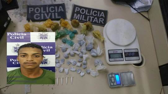 Homem é preso por tráfico de drogas em Ruy Barbosa