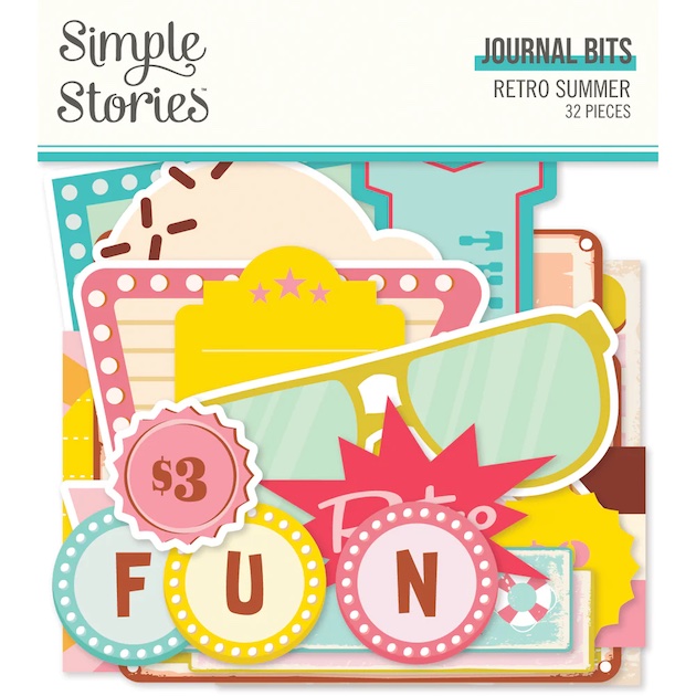 Simple Stories Retro Summer Journaling Bits and Pieces