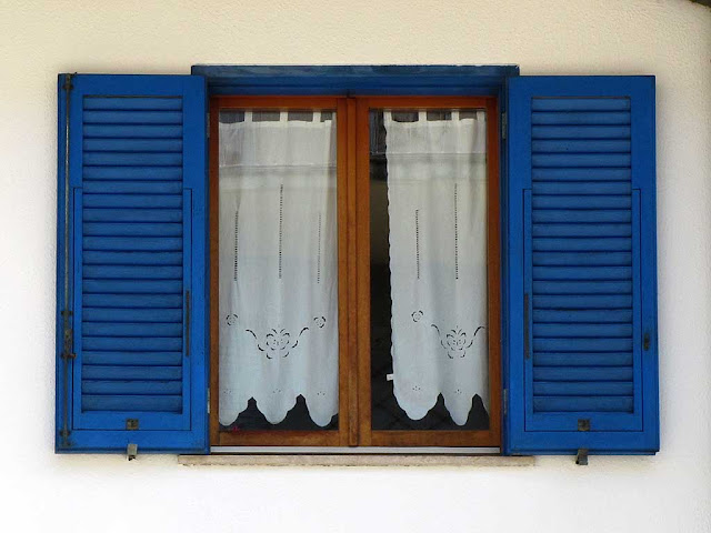 Blue shutters window, Livorno