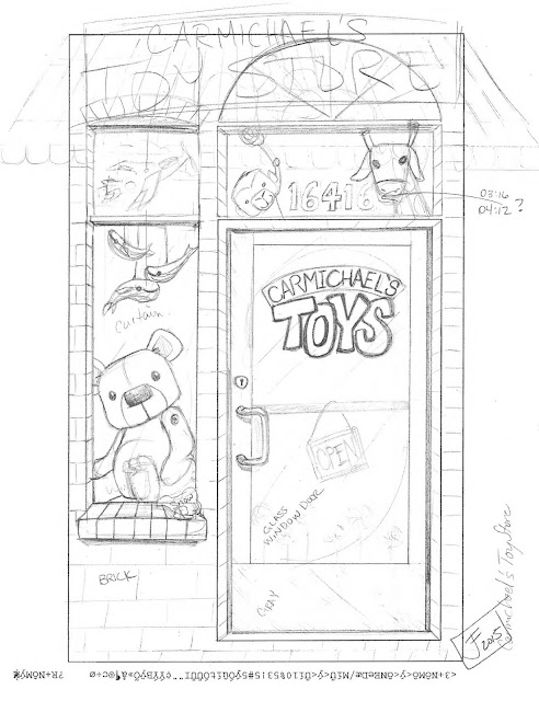 Toy Store Set Piece Sketch - JFleming 2015