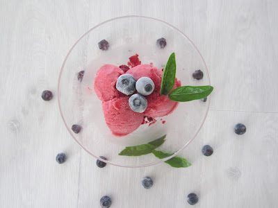 Sorbet fruits rouges et basilic