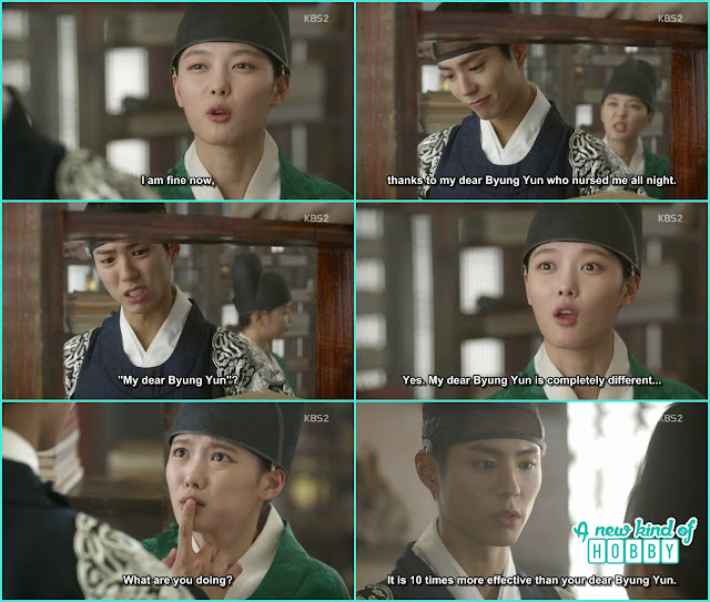  crown princ gve medicine of cold to eunch hong ra on  - Love in The Moonlight - Episode 5 Review