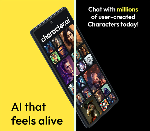 Character AI - Chat Ask Create - app chatbot thú vị với AI a1