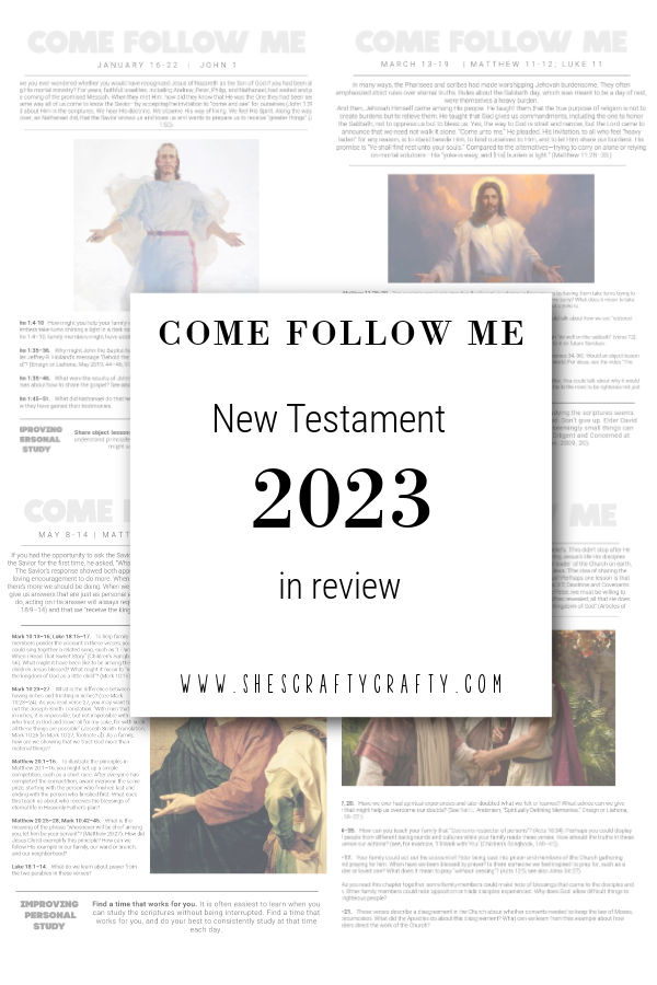 Come Follow Me 2023 New Testament Pinterest Pin.