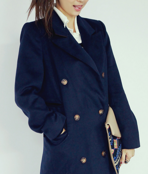 Slim Wool Blend Ladies Coat