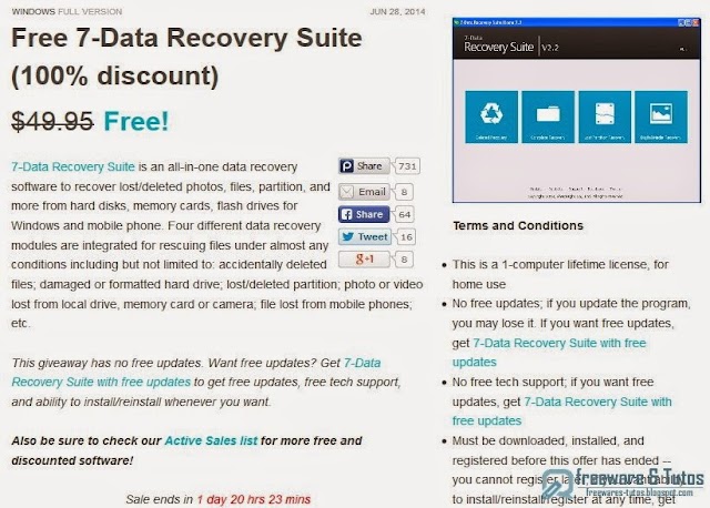 Offre promotionnelle : 7-Data Recovery Suite gratuit ! (3ème édition)