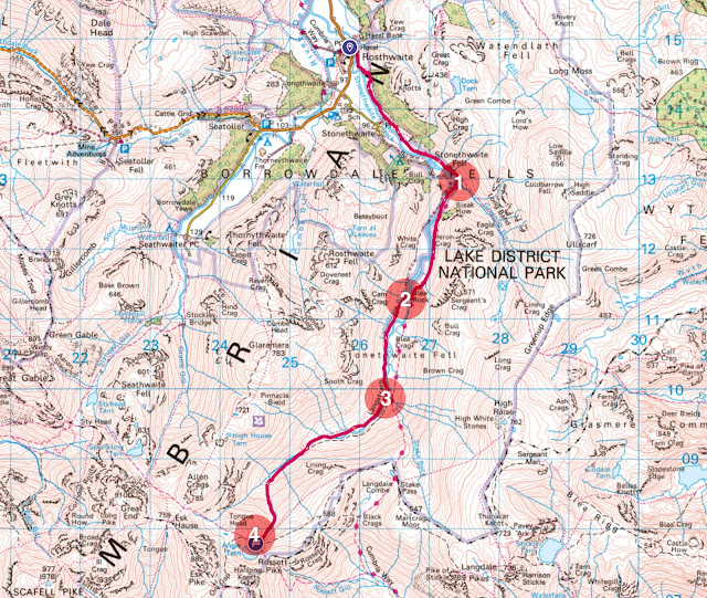 Wild swimming Lake District spots map route location best Langstrath Beck Black Moss pot angle tarn