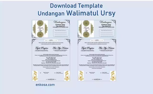 Template Undangan Walimatul Ursy Format Doc