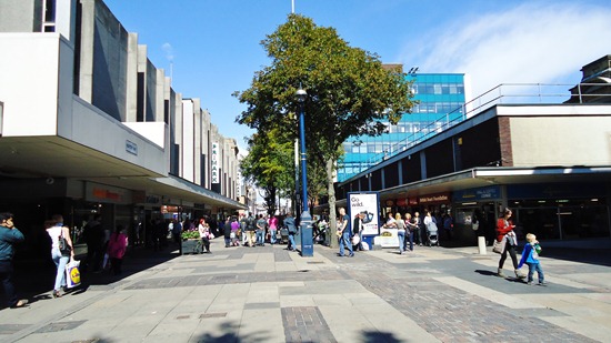 Shoppers in Huddersfield