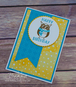 Cozy Critters Owl Birthday Card made with Stampin' Up! UK Supplies which you can buy here