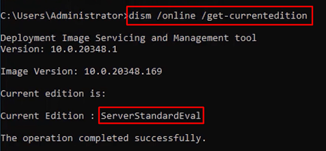 Microsoft Server Evaluation Change Version