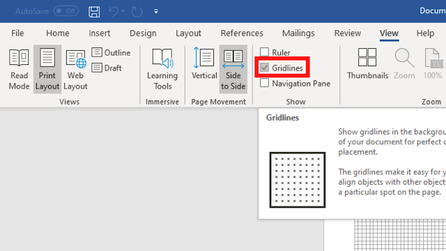 How to Show or Hide Grid Lines in Microsoft Word