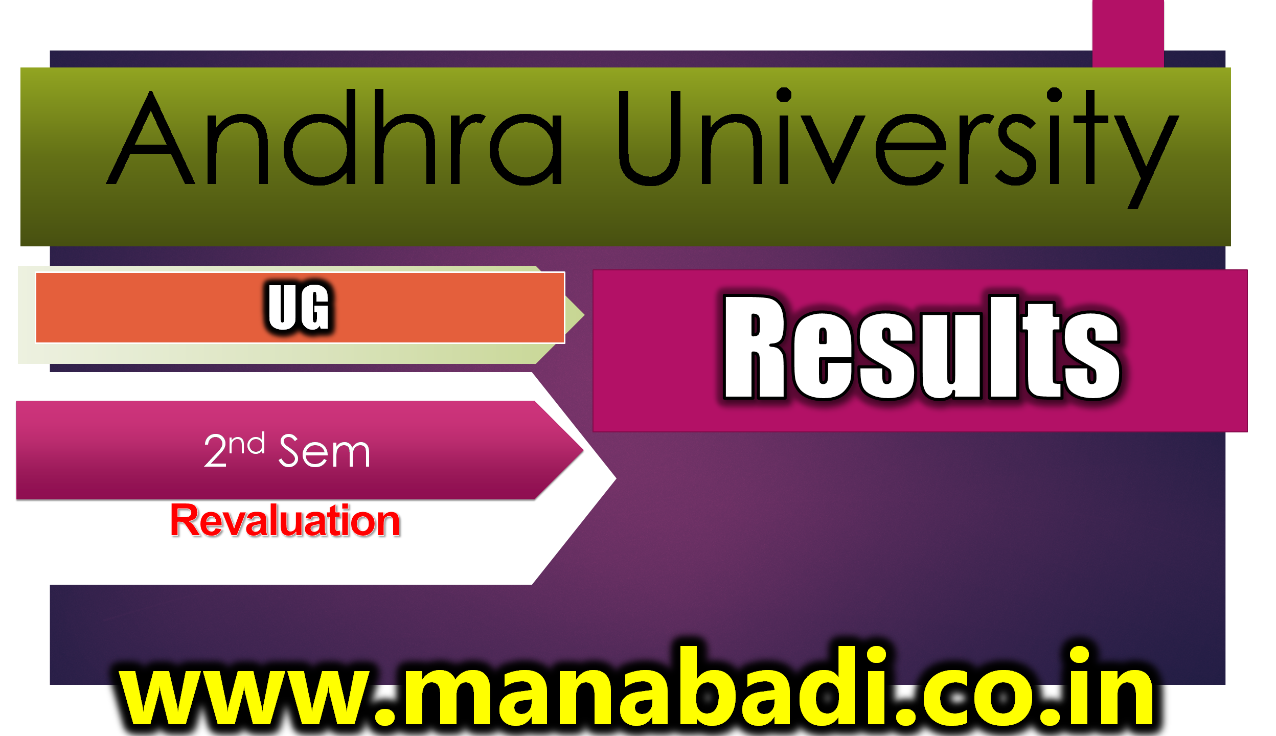 Andhra University UG 2nd Sem Revaluation Sept 2023 Results