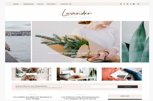 lavender amp blogger template