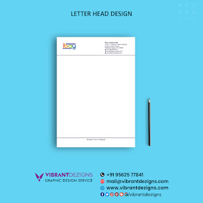 Letter Head Design thrissur, Simple and elegant letter head design, letter head design and printing thrissur, multicolor letter head printing thrissur, letter head template design