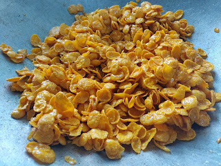 Cornflakes madu tanpa bakar