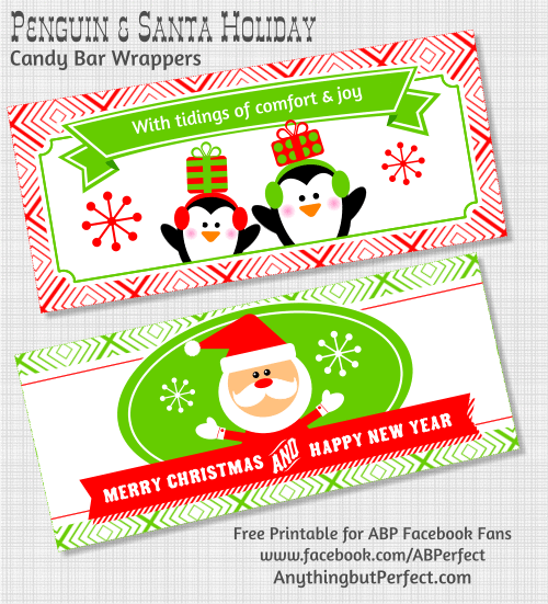 Crafty free printable christmas candy bar wrappers ...