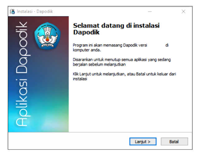 jendela instalasi dapodikdasmen