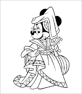 Elmo Coloring Sheets on Minnie Mouse Princess Coloring Picture