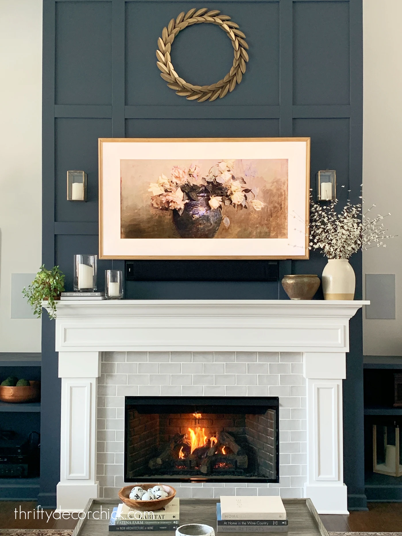 Cyberspace fireplace Frame TV