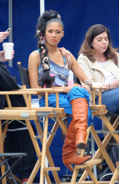 PHOTO Nicole Scherzinger On The Set Of Right There Music Video