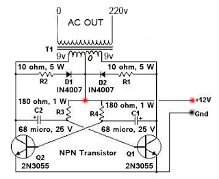  Skema Inverter Sederhana 12V To 220V Lorok 