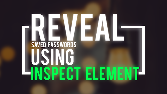 How to reveal saved password using Inspect element