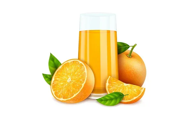عصير البرتقال على الريق