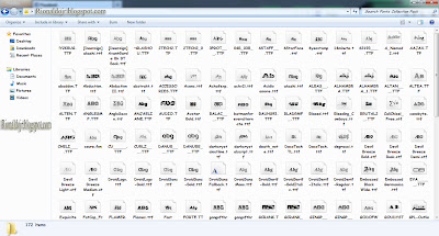 Download koleksi font lengkap dan Unik