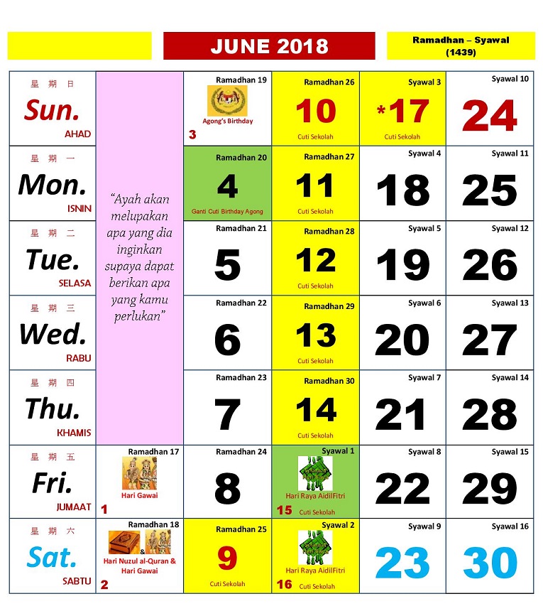 Kalendar Kuda 2018 Malaysia