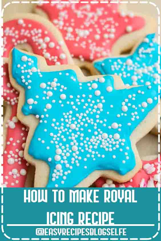 EASY ROYAL ICING recipe- Learn how to make quick COOKIE ICING for cookies that dries hard. Made with simple ingredients. Perfect for piping, cookie decorating, cookie decorations. Great for gluing gingerbread houses. Lots of tips included! {Ad} From CakeWhiz.com #EasyRecipesBlogSelfe #cookiedecorating #icing #frosting #christmas #cookieexchange #dessert #recipes #EasyRecipesTreats #simple