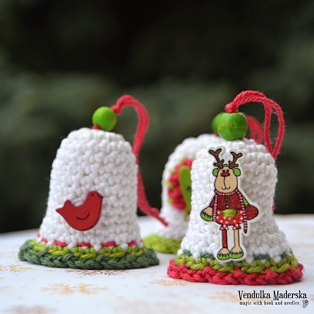 christmas crochet bells