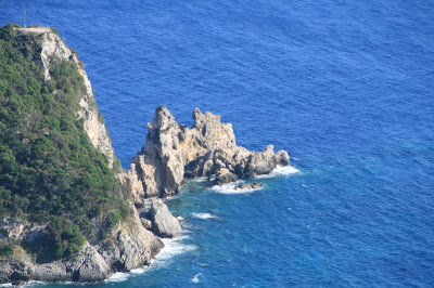 Landscapes of the island from the fortress Angelokastro. Corfu. Greece.  Пейзажи острова от крепости Ангелокастро. Корфу. Греция.