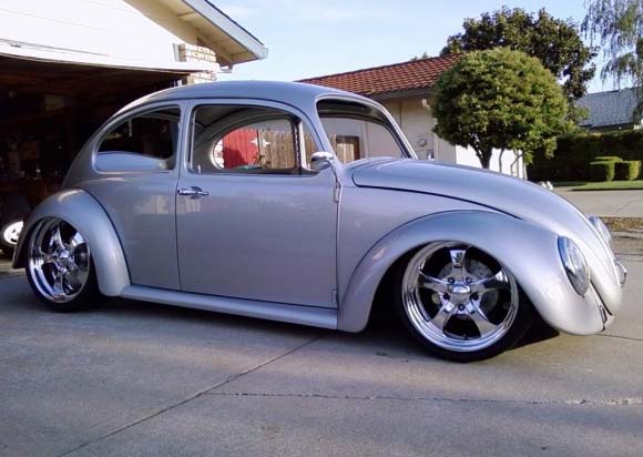 Tuning DUB Carros Tuning Rodas de Aro Grande WV Fusca com rodas cromadas 