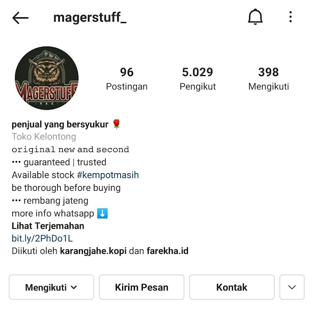 Pusatnya Fashion Original New and Second Hanya Mager Stuff Rembang Bergaransi dan Terpecaya